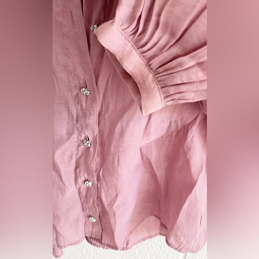 Pink Zara Collared Blouse - Picture 2 of 3